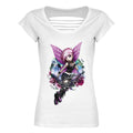 White - Front - Hexxie Womens-Ladies Totally Winging It Violet T-Shirt