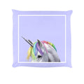 Lilac - Front - Inquisitive Creatures Rainbow Unicorn Filled Cushion