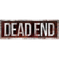Red-White - Front - Grindstore Dead End Slim Tin Sign