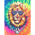 Multicoloured - Back - Unorthodox Collective Mens Lion Tie Dye T-Shirt