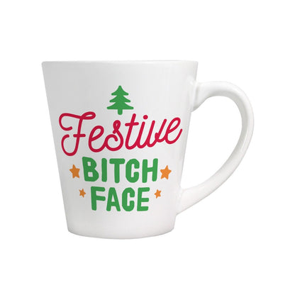 White - Back - Grindstore Festive Bitch Face Mug
