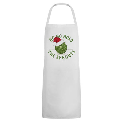 White - Front - Grindstore Unisex Adult Ho Ho Hold The Sprouts Full Apron