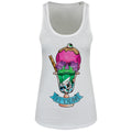 White - Front - Grindstore Womens-Ladies Ice Scream Tank Top