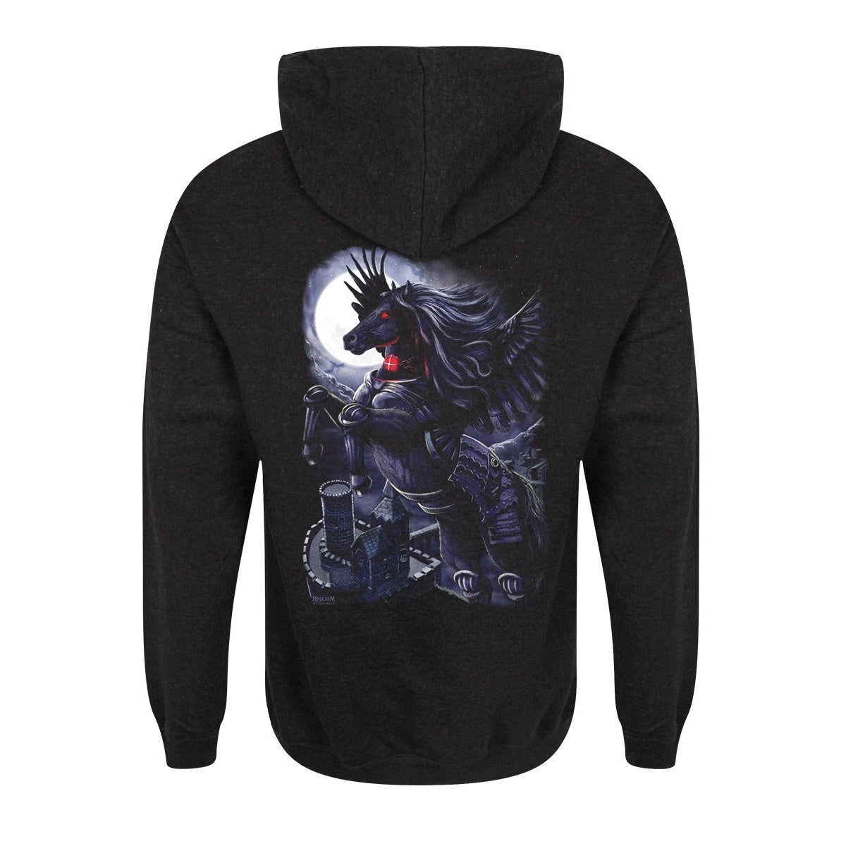 Black - Back - Requiem Collective Mens Prince Of Demons Hoodie