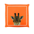 Orange - Front - Inquisitive Creatures Giraffe Filled Cushion