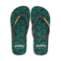 Green - Front - BeachyFeet Mens Geometerico Flip Flops