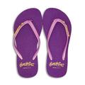 Purple - Front - BeachyFeet Womens-Ladies Flip Flops
