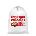 White-Red - Front - Grindstore Christmas Calories Don´t Count Santa Sack
