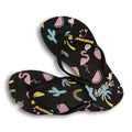 Black - Side - BeachyFeet Womens-Ladies La Fiesta Flip Flops