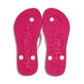 Pink - Back - BeachyFeet Womens-Ladies San Antonio x Amnesia Flip Flops