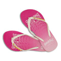 Pink - Side - BeachyFeet Womens-Ladies San Antonio x Amnesia Flip Flops
