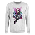 Heather Grey - Front - Hexxie Womens-Ladies Totally Winging It Violet Sweatshirt