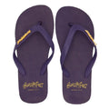 Purple - Back - BeachyFeet Mens Azul Marino Flip Flops