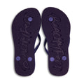 Purple - Side - BeachyFeet Mens Azul Marino Flip Flops