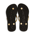 Black-Orange - Back - BeachyFeet Womens-Ladies Boutique Flip Flops