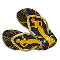 Black-Orange - Side - BeachyFeet Womens-Ladies Boutique Flip Flops
