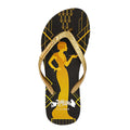 Black-Orange - Front - BeachyFeet Womens-Ladies Boutique Flip Flops