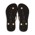 Black-Gold - Back - BeachyFeet Womens-Ladies Mandala Flip Flops