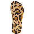 Brown - Front - BeachyFeet Womens-Ladies Leopardo Flip Flops
