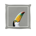 Grey - Front - Inquisitive Creatures Toucan Filled Cushion
