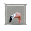 Grey - Front - Inquisitive Creatures Flamingo Filled Cushion
