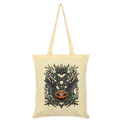Cream - Front - Grindstore Pumpkin Tote Bag