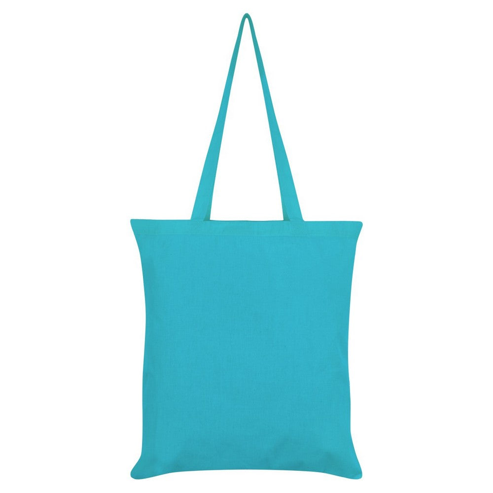 Azure Blue - Back - Spooky Cat Dressing Up Tote Bag