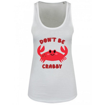 White-Red - Front - Pop Factory Womens-Ladies Don´t Be Crabby Tank Top
