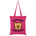 Pink - Front - Pop Factory Cats Give Zero Fucks Tote Bag