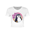 White - Front - Psycho Penguin Ladies-Womens Bad Vibes Only Crop Top