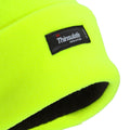 Neon Yellow - Back - FLOSO Mens Hi Vis Thinsulate Thermal Fleece Winter Beanie Hat (3M 40g)