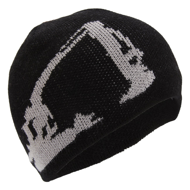 Black-Grey - Front - Caterpillar Childrens-Kids Digger Design Knitted Beanie Hat