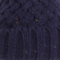 Navy-Green - Side - Adults Unisex Knit Feel Bobble Hat