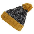 Black-Yellow - Front - Childrens-Kids Knitted Tassel Bobble Hat