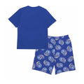 Navy - Back - Fortnite Childrens-Kids Grenade Short Pyjama Set