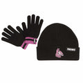 Black - Front - Fortnite Childrens-Kids Loot Llama Beanie & Gloves Set