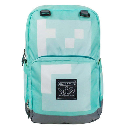 Pale Turquoise - Front - Minecraft Childrens-Kids Diamond Backpack