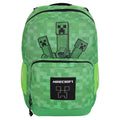 Green-Black - Front - Minecraft Childrens-Kids Three Creepers Backpack