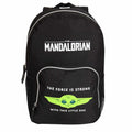 Black-White - Front - Star Wars: The Mandalorian Childrens-Kids The Force Is Strong Backpack