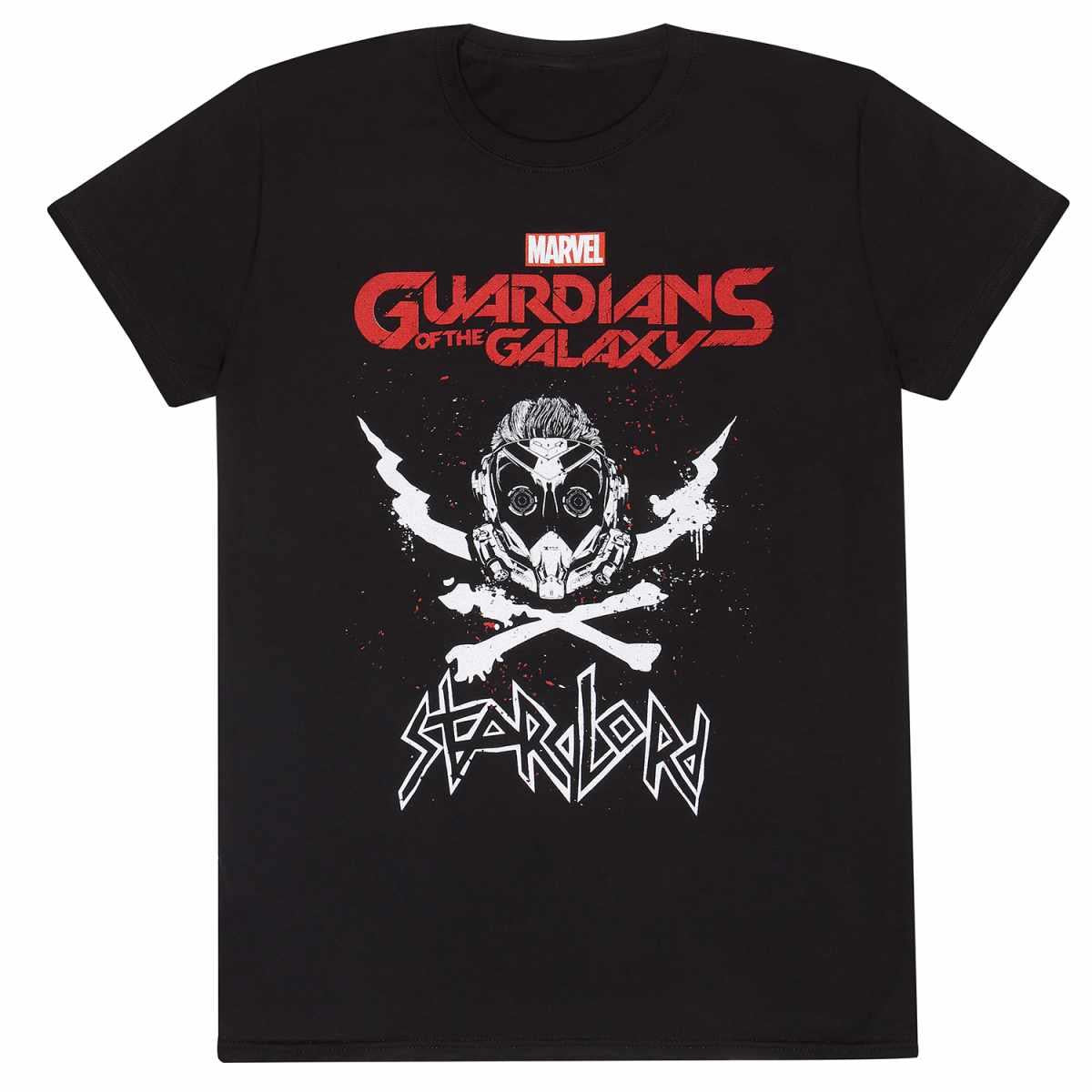 Black - Front - Guardians Of The Galaxy Unisex Adult Crossbones T-Shirt