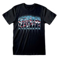 Black - Front - Avengers Endgame Unisex Adult Line Up T-Shirt