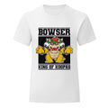 White - Front - Super Mario Unisex Adult King Of Koopas Bowser T-Shirt