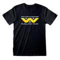 Black - Side - Alien Unisex Adult Weyland Yutani Corp T-Shirt