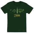 Green - Front - Legend Of Zelda Unisex Adult Icons T-Shirt