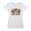 White - Side - Animal Crossing Womens-Ladies Nook Family Fitted T-Shirt