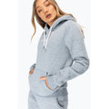 Grey - Front - Hype Womens-Ladies Logo Pullover Hoodie