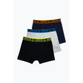 Black-Multicoloured - Front - Hype Childrens-Kids Multicoloured Boxer Shorts (Pack of 3)