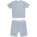 Grey - Front - Hype Womens-Ladies Oversized T-Shirt & Shorts Set