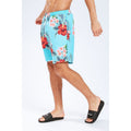 Aqua Blue-Red - Back - Hype Mens Aquifer Tropical Swim Shorts