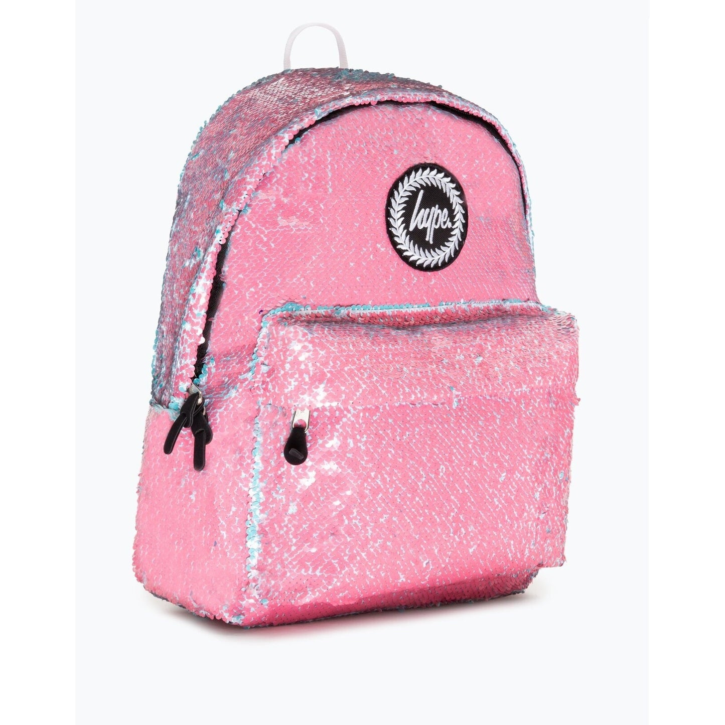 Pink-Turquoise - Side - Hype Drumstick Sequin Backpack